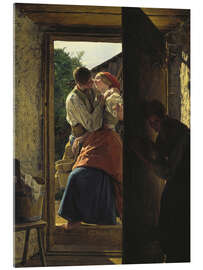 Acrylglasbild Belauschte Liebesleute (Der Kuß)