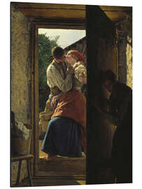 Magnettafel Belauschte Liebesleute (Der Kuß)