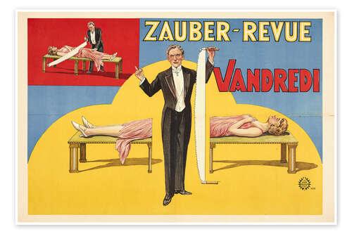 Plakat Zauber-Revue Vandredi, 1923