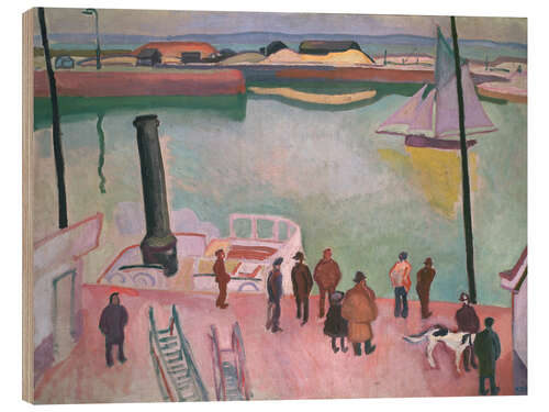 Holzbild Hafen, 1908