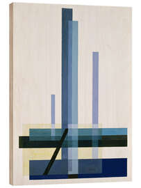 Wood print C XII (Blue Picture), 1924 - László Moholy-Nagy