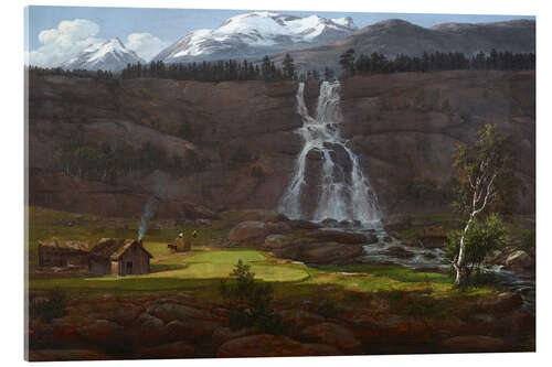 Akrylbilde Twindefoss near Voss, Norway, 1830
