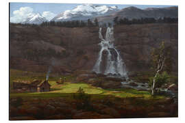 Tableau en aluminium Twindefoss near Voss, Norway, 1830