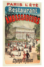 Acrylic print Restaurant des Ambassadeurs, Paris, 1884 - Vintage Advertising Collection