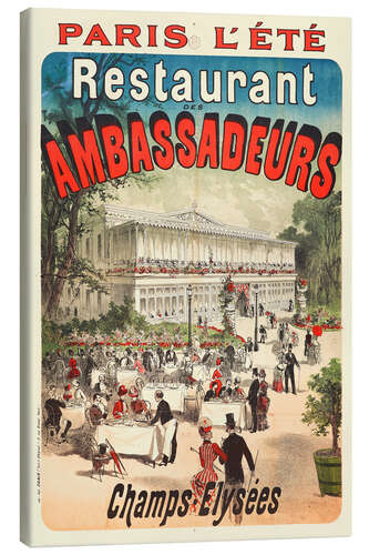 Canvas-taulu Restaurant des Ambassadeurs, Paris, 1884