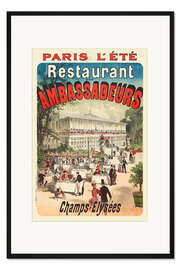Gerahmter Kunstdruck Restaurant des Ambassadeurs, Paris, 1884