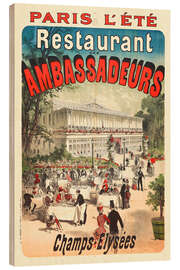 Trätavla Restaurant des Ambassadeurs, Paris, 1884 - Vintage Advertising Collection