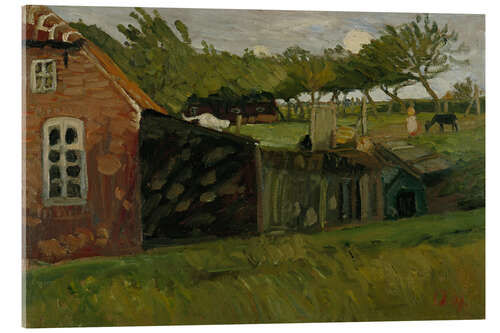 Tableau en verre acrylique Red House with Stables, 1907