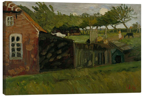 Canvas print Red House with Stables, 1907