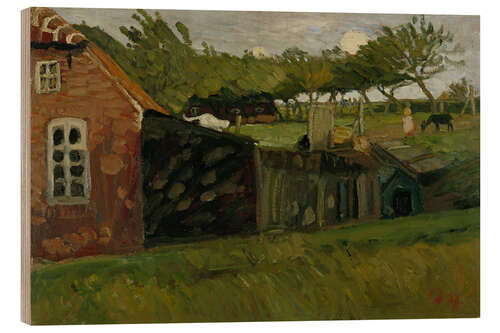 Cuadro de madera Red House with Stables, 1907