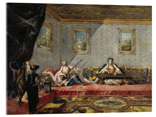 Cuadro de metacrilato Two Odalisques Playing Music in the Harem - Francesco Guardi