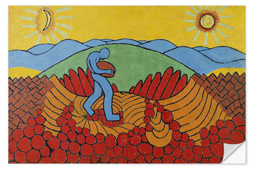 Selvklebende plakat Blue Sower, 1911
