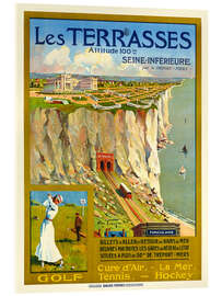 Acrylglasbild Les Terrasses Seine Inférieure, 1912 - Vintage Travel Collection