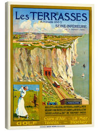Canvas-taulu Les Terrasses Seine Inférieure, 1912 - Vintage Travel Collection
