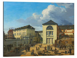 Tableau en aluminium The Academy Court in Düsseldorf, 1831 - Andreas Achenbach