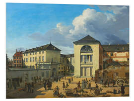 Hartschaumbild Der Akademiehof in Düsseldorf, 1831