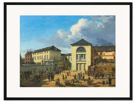 Gerahmter Kunstdruck Der Akademiehof in Düsseldorf, 1831