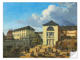 Wandsticker Der Akademiehof in Düsseldorf, 1831