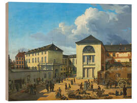 Trätavla The Academy Court in Düsseldorf, 1831