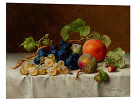 Cuadro de PVC Still Life with Grapes and Greengage - Emilie Preyer