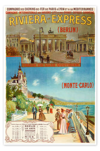 Poster Riviera Express Berlin Monte-Carlo