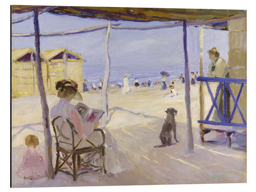 Stampa su alluminio On the beach of Viareggio - Philipp Klein, 1906