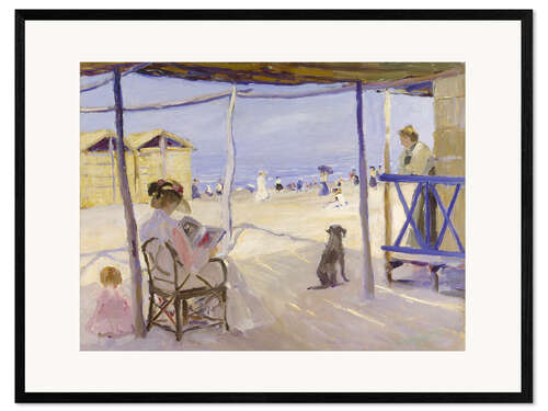 Stampa artistica con cornice On the beach of Viareggio - Philipp Klein, 1906