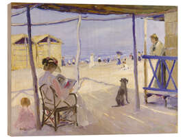 Stampa su legno On the beach of Viareggio - Philipp Klein, 1906