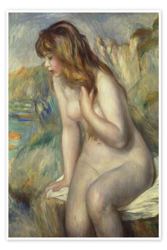 Poster Bathing Woman Sitting on a Rock, 1892