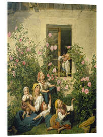 Acrylglasbild Seifenblasende Kinder - Ferdinand Georg Waldmüller