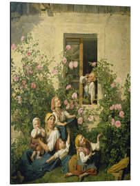 Alubild Seifenblasende Kinder