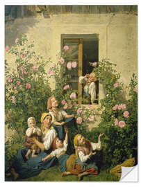 Wandsticker Seifenblasende Kinder