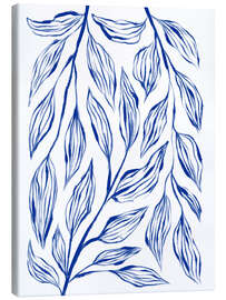 Lerretsbilde Blue Ink Grass - Martina illustration