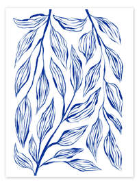 Obraz Blue Ink Grass - Martina illustration