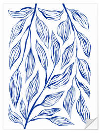 Wandsticker Blaues Tintengras