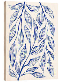 Cuadro de madera Blue Ink Grass - Martina illustration