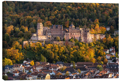 Canvas print Heidelberg Castle in autumn, Germany