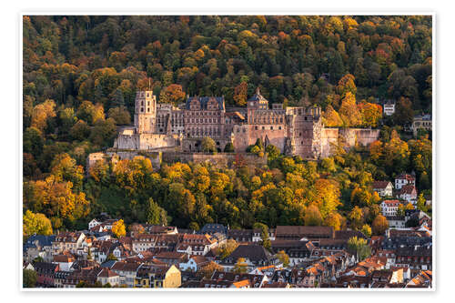 Poster Heidelberg Castle in autumn, Germany