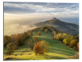 Alubild Burg Hohenzollern im Herbst