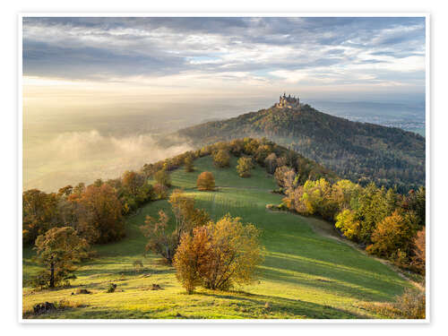Poster Hohenzollern Castle in autumn, Germany