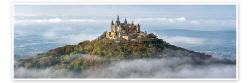 Poster Hohenzollern Castle above the clouds