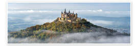 Wall print Hohenzollern Castle above the clouds - Jan Christopher Becke