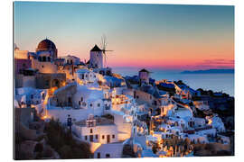 Stampa su plexi-alluminio Sunset on Mykonos