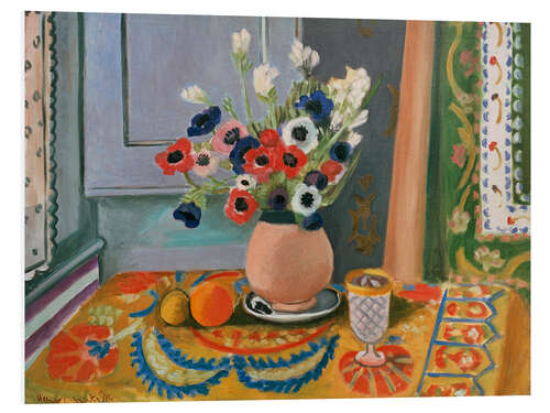 Tableau en PVC Anemones dans un vase de terre, 1924