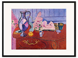 Ingelijste kunstdruk Still Life with Pewter Jug, 1910
