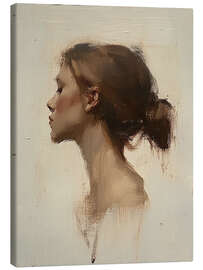 Leinwandbild Profil einer Frau - DejaReve