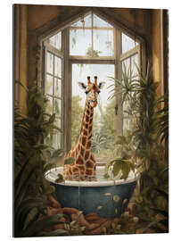 Galleriprint Giraffe in jungle bathroom