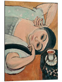 Print på aluminium Laurette with Coffee Cup, 1917