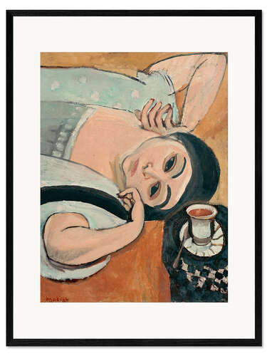 Stampa artistica con cornice Laurette with Coffee Cup, 1917