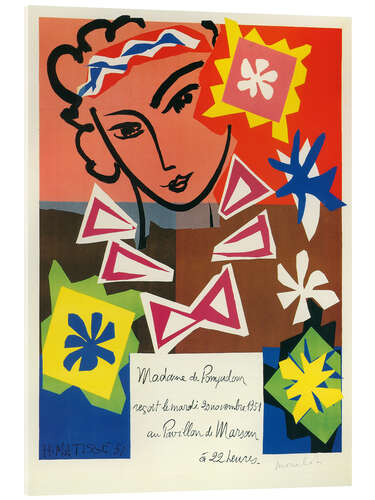 Acrylic print Madame de Pompadour reçoit le mardi 20 novembre 1951